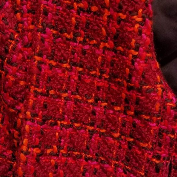 Talbots Red Tweed Double Breasted Pea Coat size 9 - Picture 7 of 14